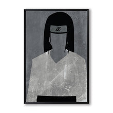 Neji Hyuga (jonin) minimal poster with frame and white background