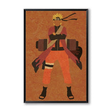 Minimal poster of Toad Sage mode Naruto Uzumaki hanging on a white background