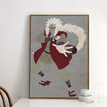 Jiraiya Sensei (From Naruto) minimal poster on a kitchen desk 