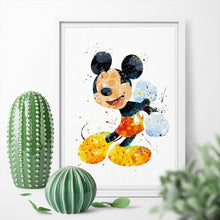 Disney Mickey Mouse Watercolor Canvas Print