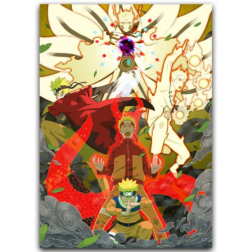 Naruto Shippuden - Naruto's Timeline Canvas Poster