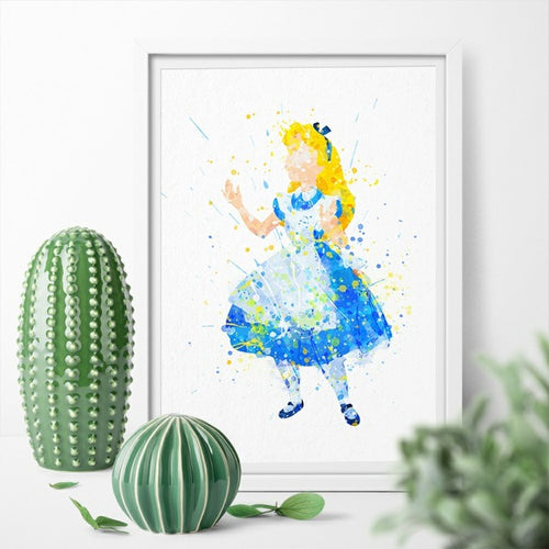 Disney's Sleeping Beauty Princess Aurora Watercolor Canvas Painting