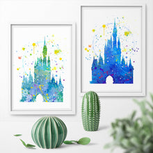 Disney's Magic Kingdom Watercolor Canvas Painting