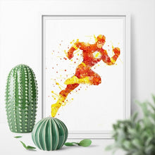 DC's Justice League Flash Watercolor Canvas Painting